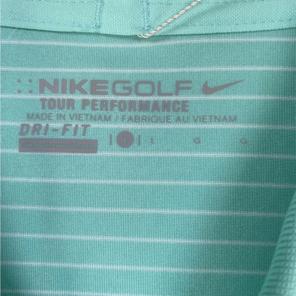 Nike Dri-FIT Golf Polo Shirt Mens Large Green Stripe U.S. Open Oakmont 2016 NWT - Picture 8 of 11